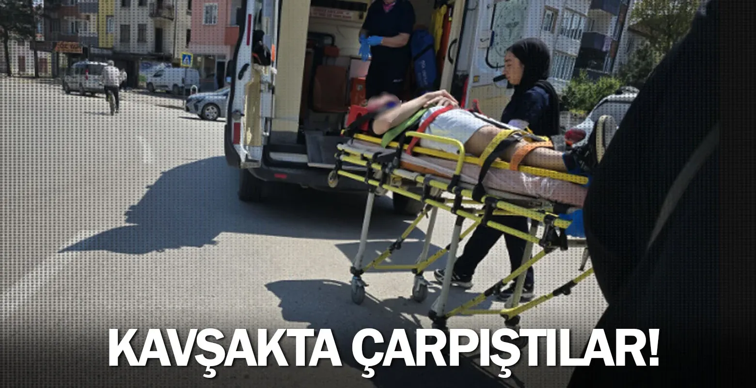 Kavşakta çarpıştılar!
