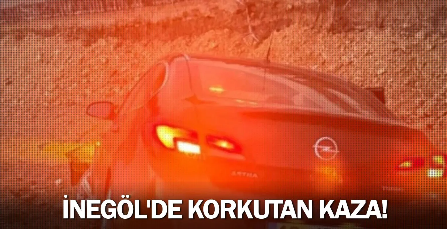 İnegöl'de korkutan kaza!