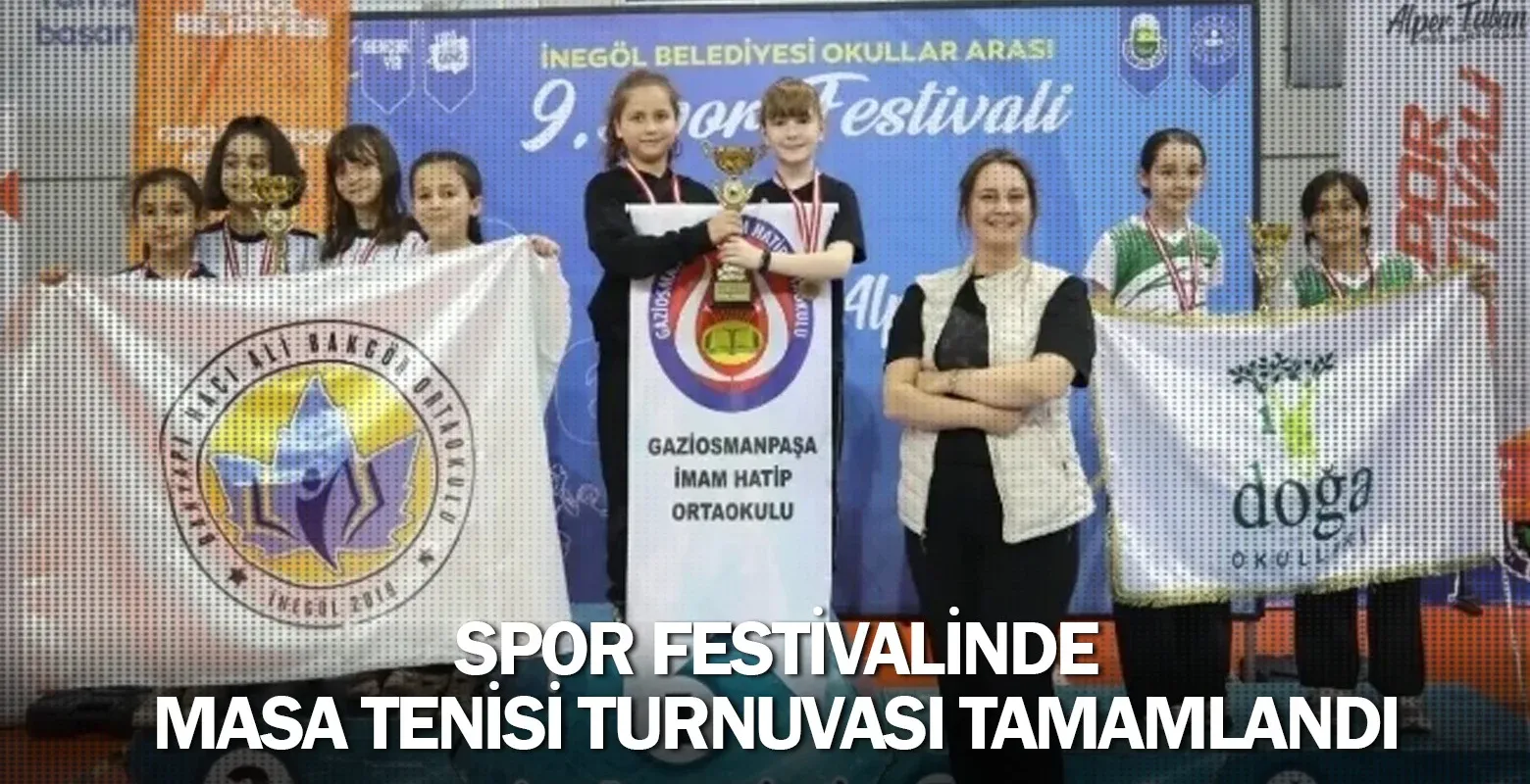 Spor Festivalinde Masa Tenisi Turnuvası Tamamlandı