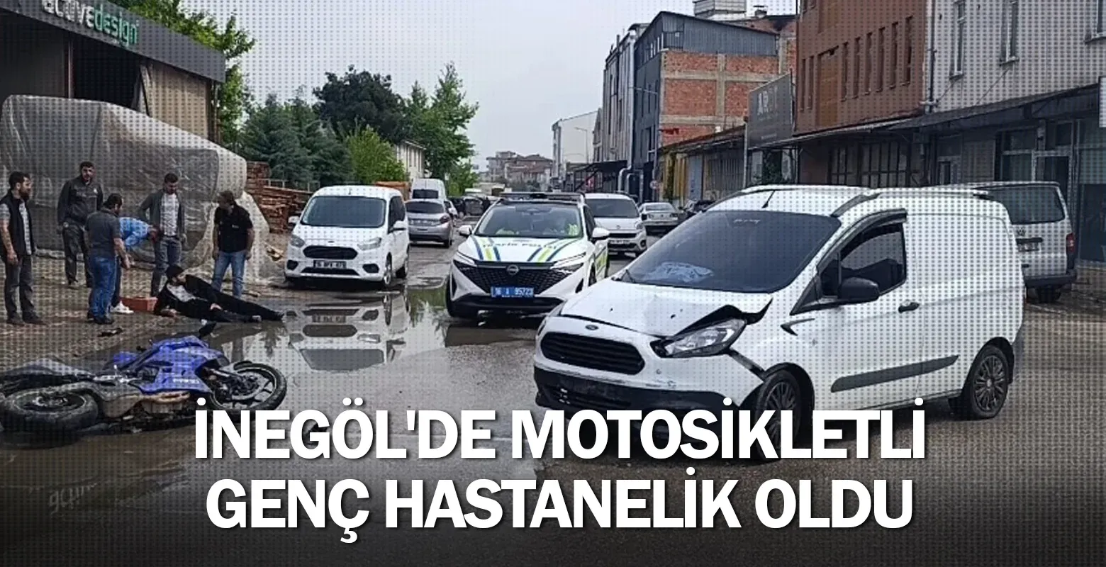 İnegöl'de motosikletli genç hastanelik oldu