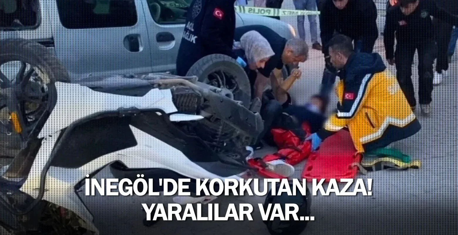 İnegöl'de korkutan kaza! Yaralılar var...