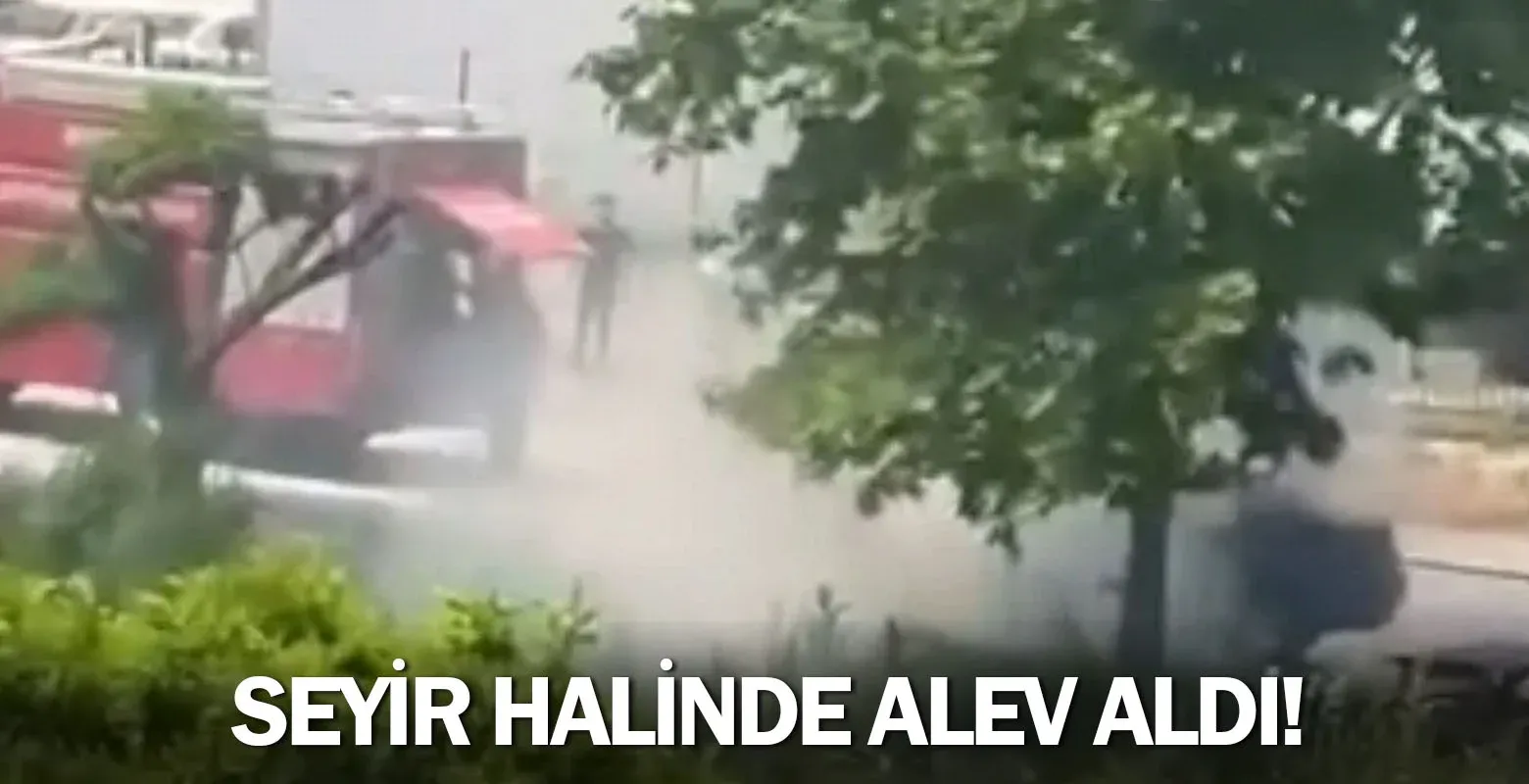 Seyir halinde alev aldı!