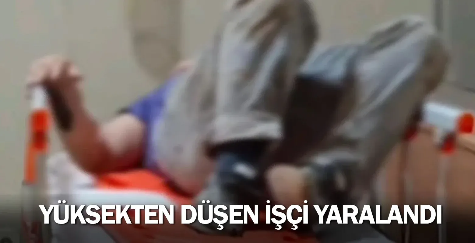 İnegöl'de yüksekten düşen işçi yaralandı