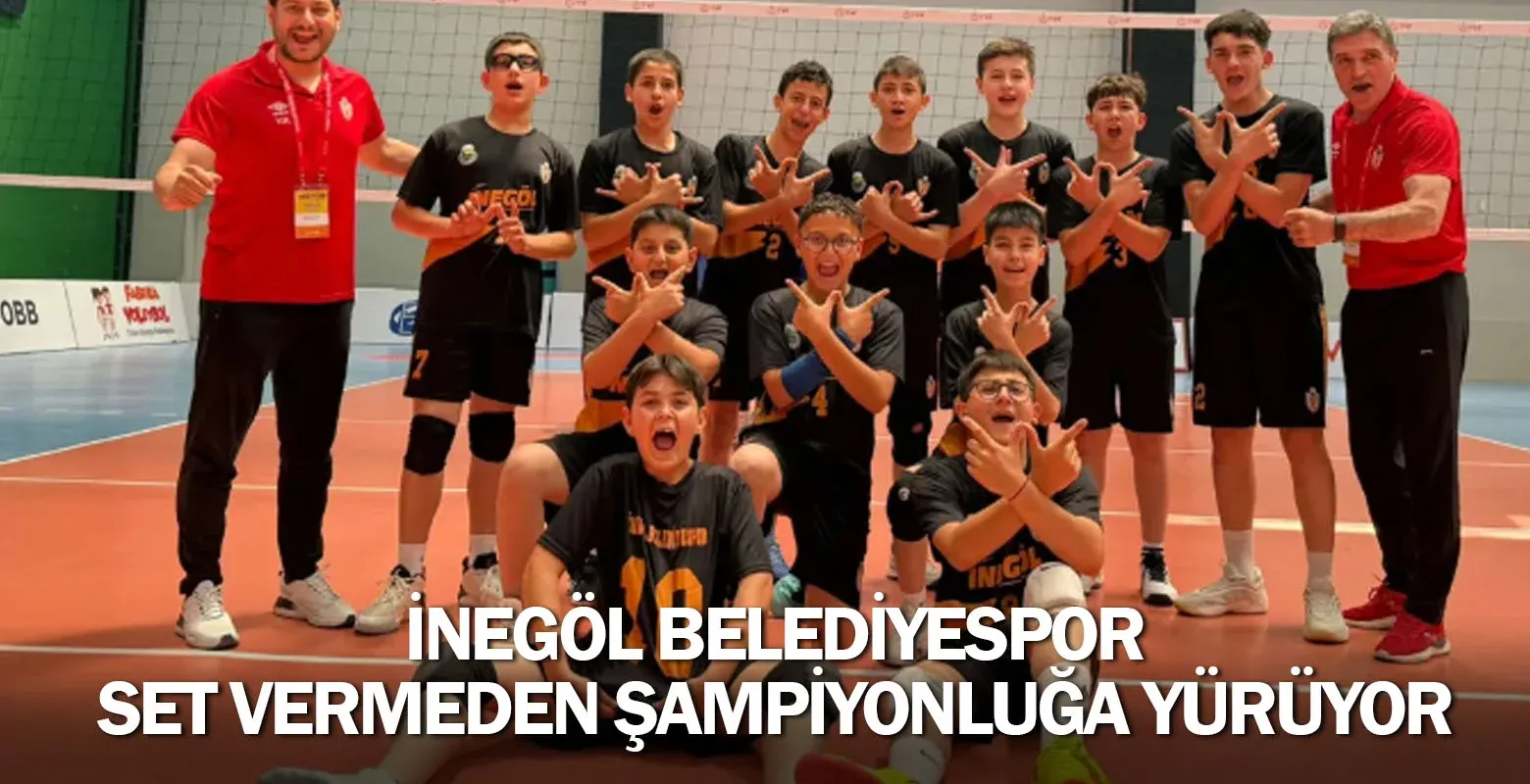 İnegöl Belediyespor set vermeden şampiyonluğa yürüyor