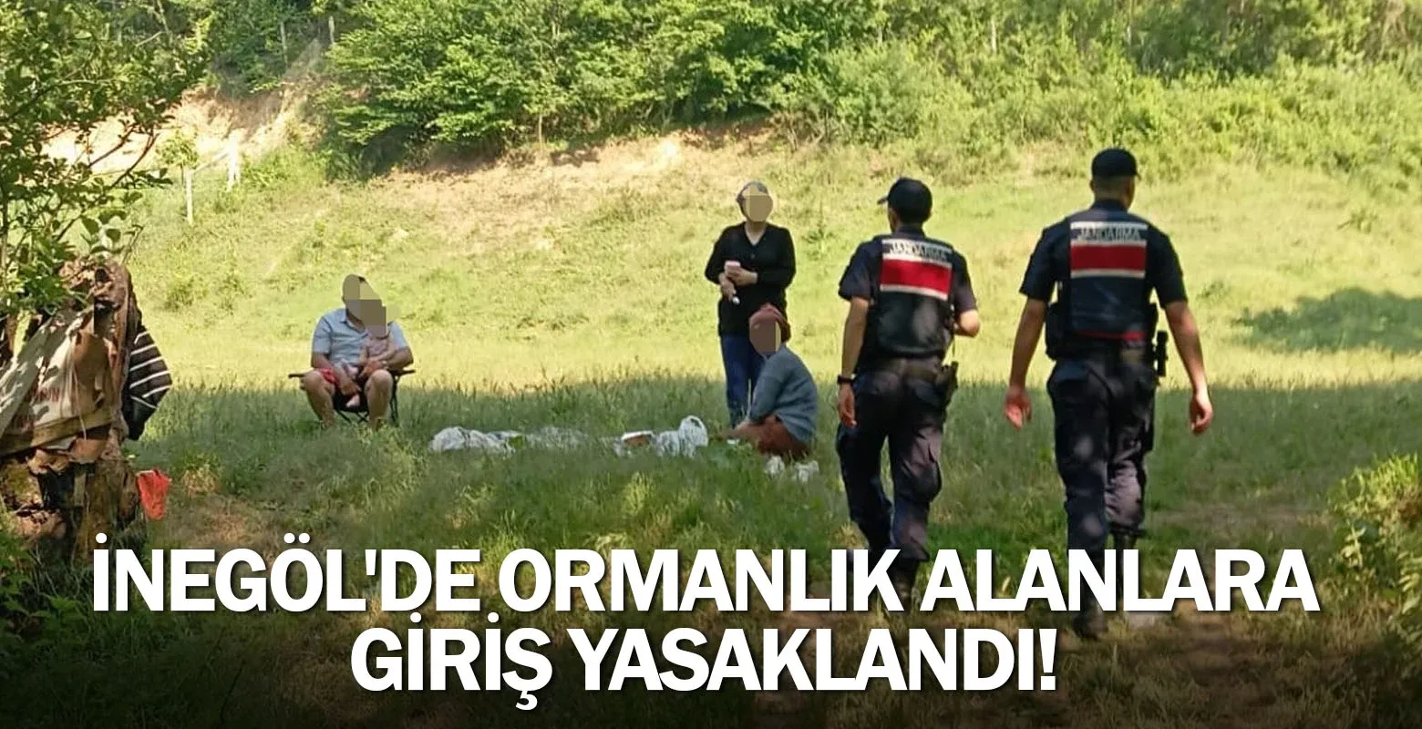 İnegöl'de ormanlık alanlara giriş yasaklandı