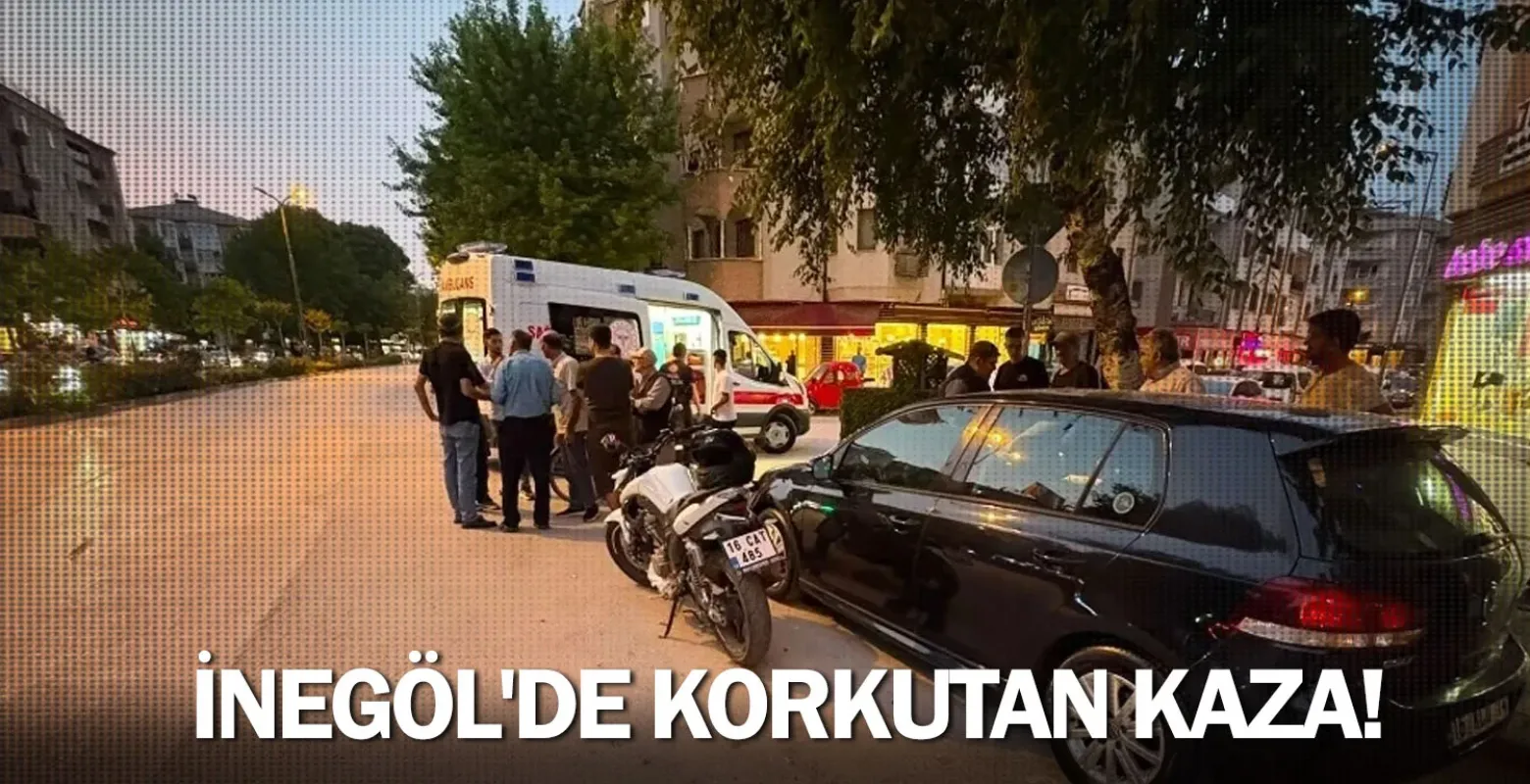 İnegöl'de korkutan kaza!