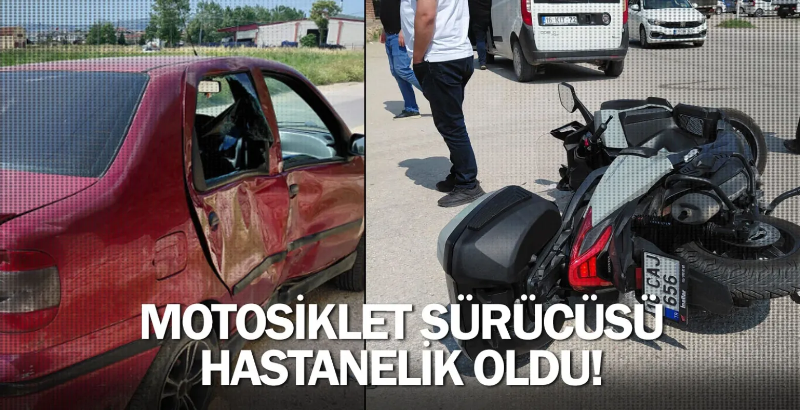 İnegöl'de motosiklet sürücüsü hastanelik oldu!