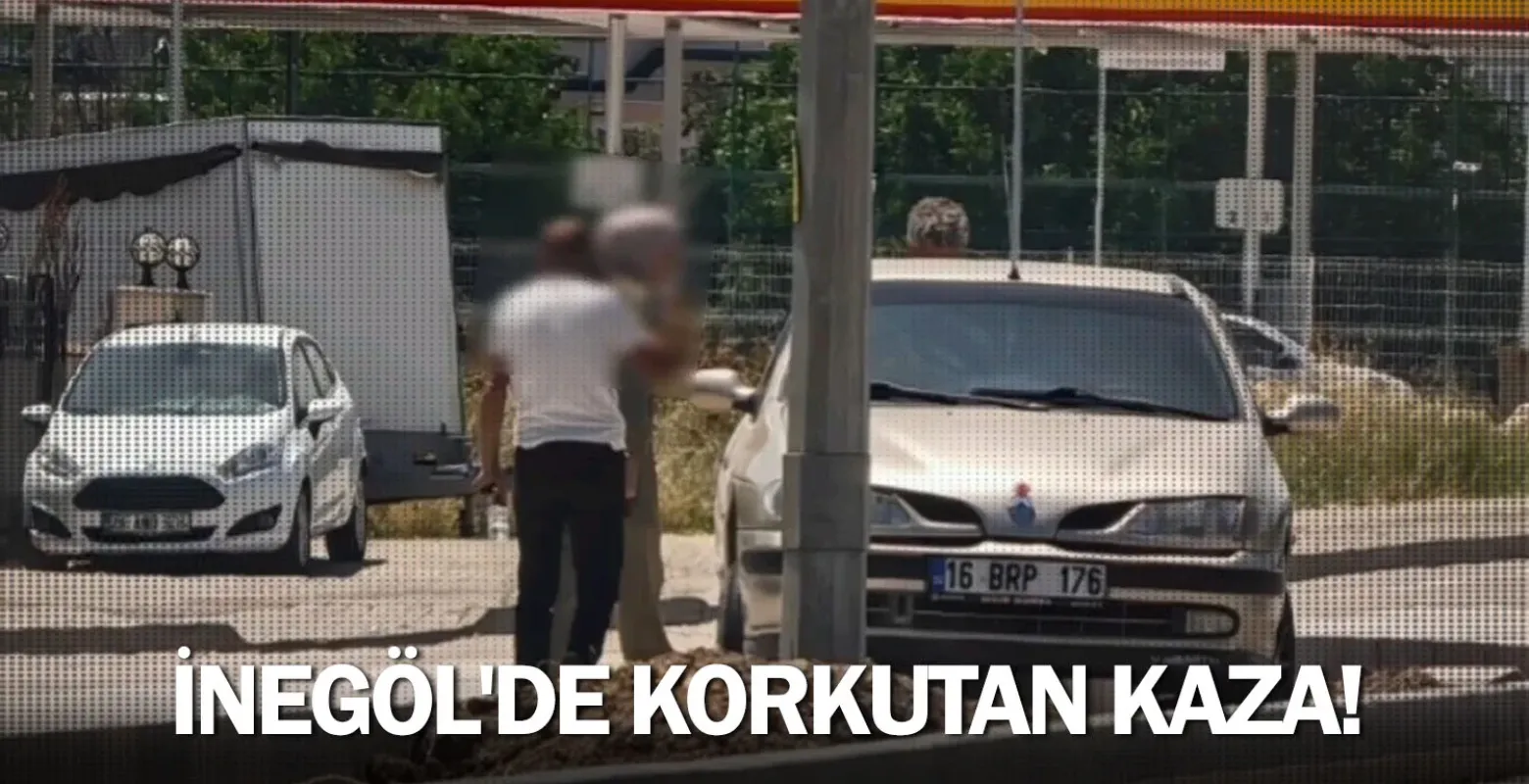İnegöl'de korkutan kaza!