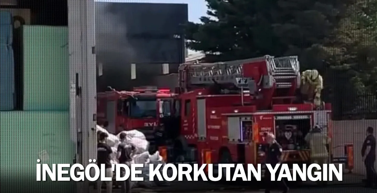 İnegöl'de korkutan yangın