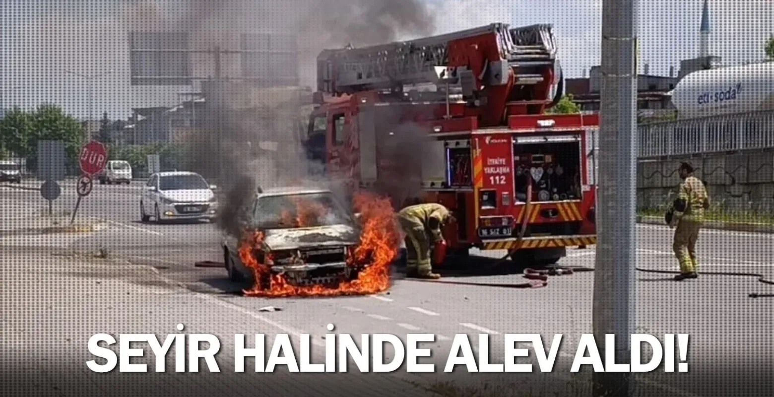 Seyir halinde alev aldı!