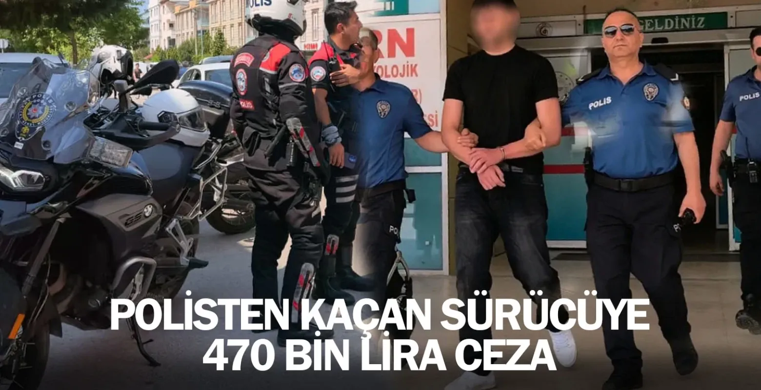 İnegöl'de polisten kaçan sürücüye 470 bin lira ceza