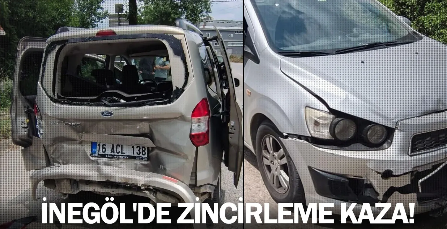 İnegöl'de zincirleme kaza