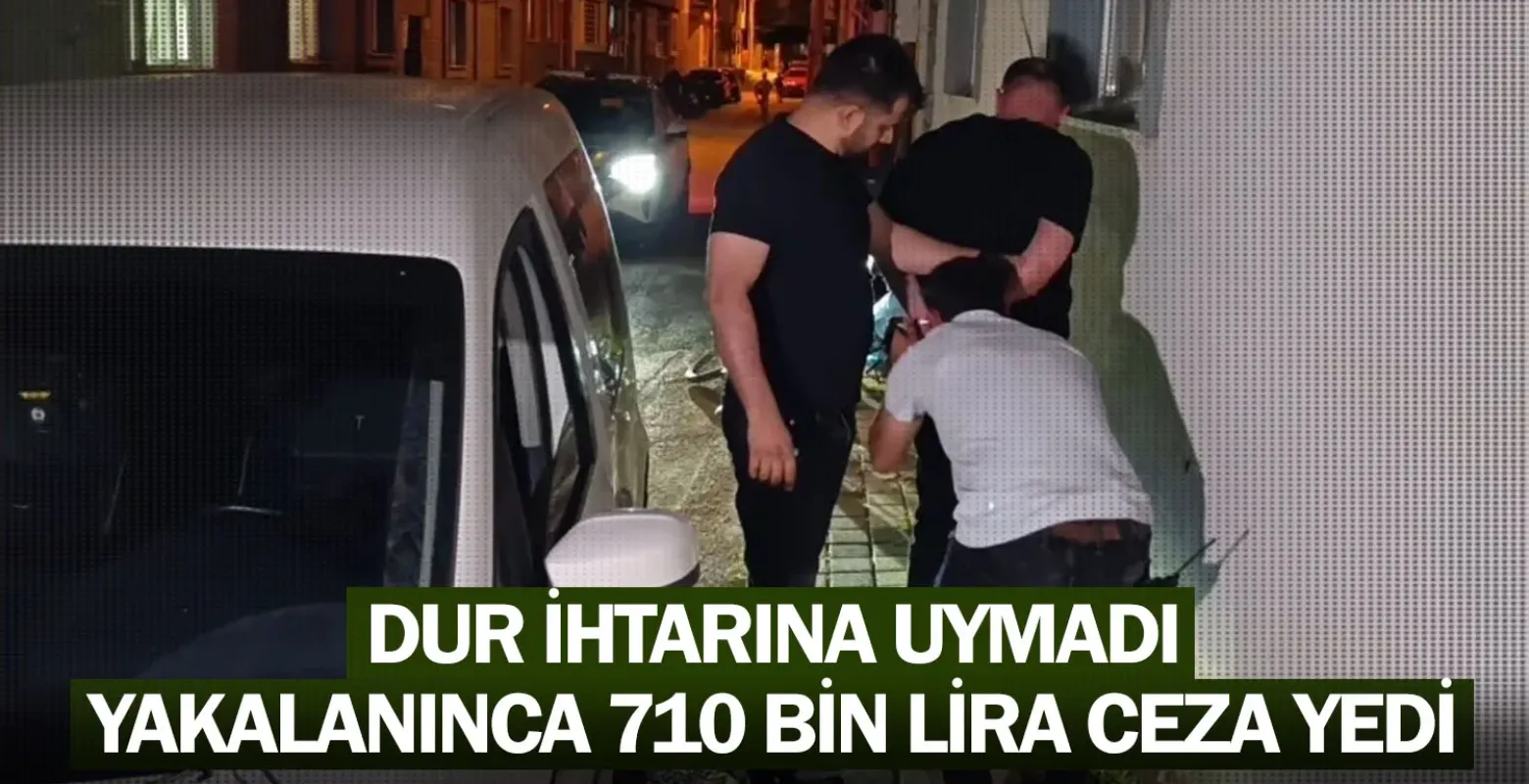 İnegöl'de "Dur" ihtarına uymayan sürücüye rekor ceza!