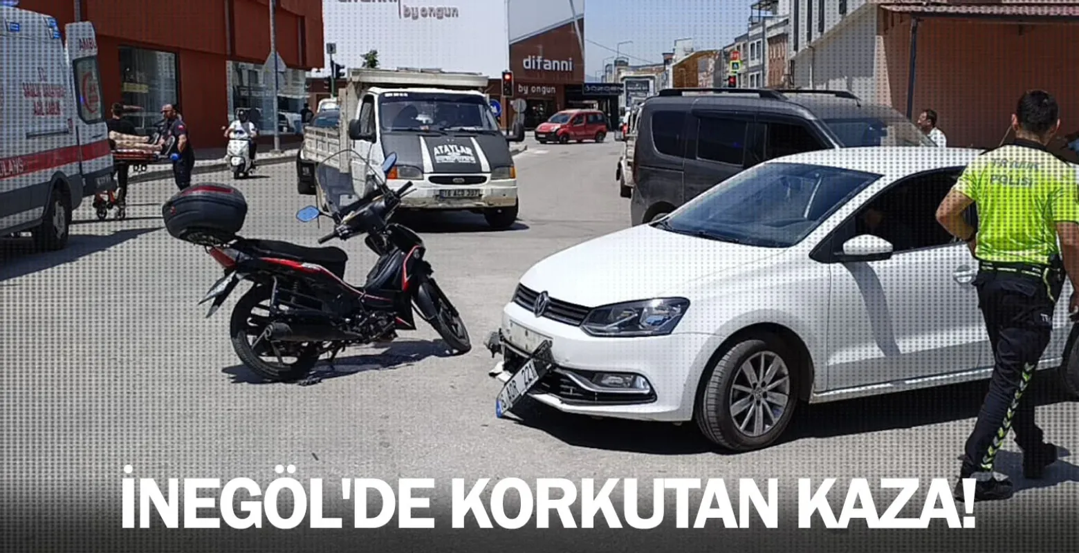 İnegöl'de korkutan kaza!