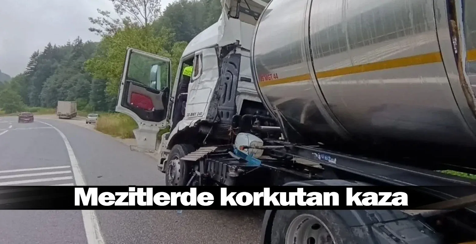 Mezitlerde korkutan kaza