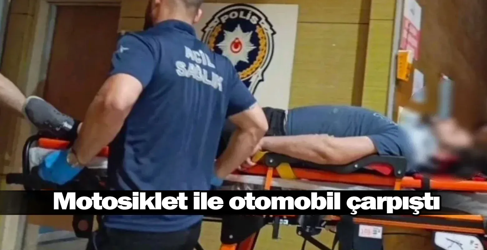 İnegöl'de motosiklet ile otomobil çarpıştı