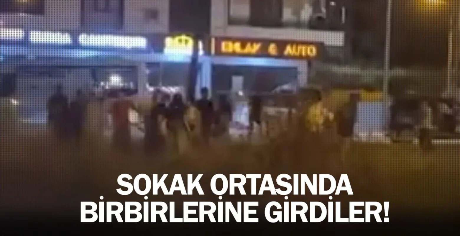 Sokak ortasında birbirlerine girdiler!