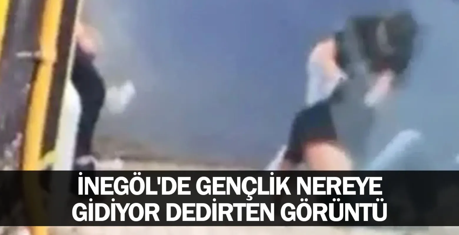 İnegöl'de gençlik nereye gidiyor dedirten görüntü