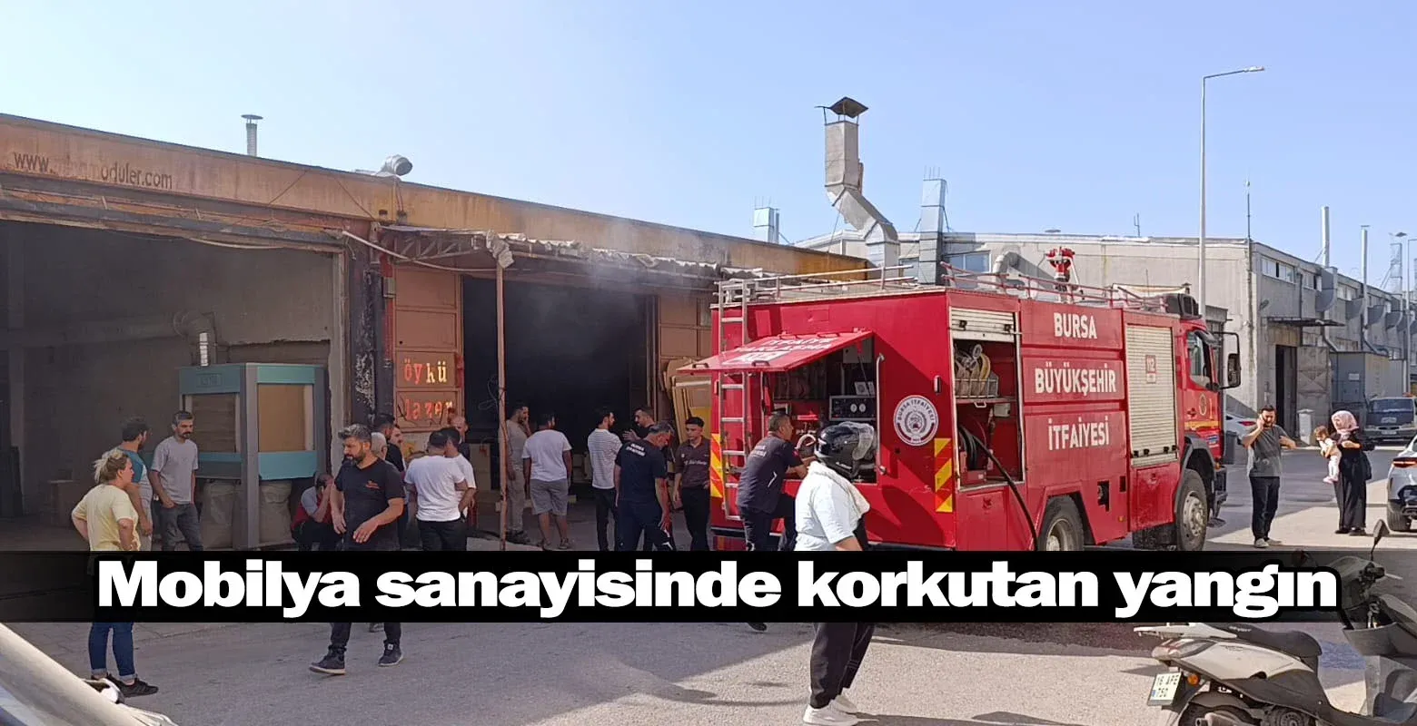 Mobilya sanayisinde korkutan yangın