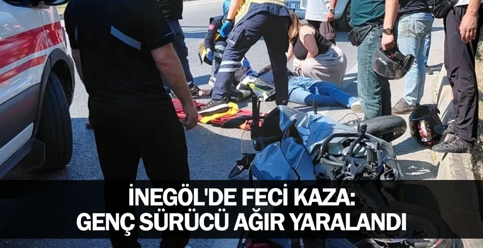 İnegöl'de feci kaza: Genç Sürücü Ağır Yaralandı