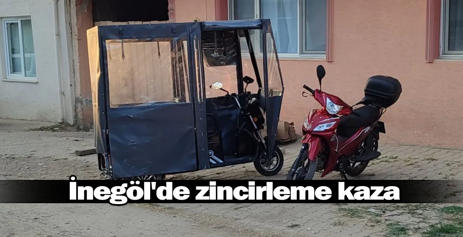 İnegöl'de zincirleme kaza