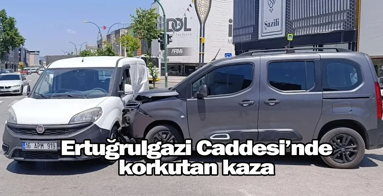 Ertuğrulgazi Caddesi’nde korkutan kaza