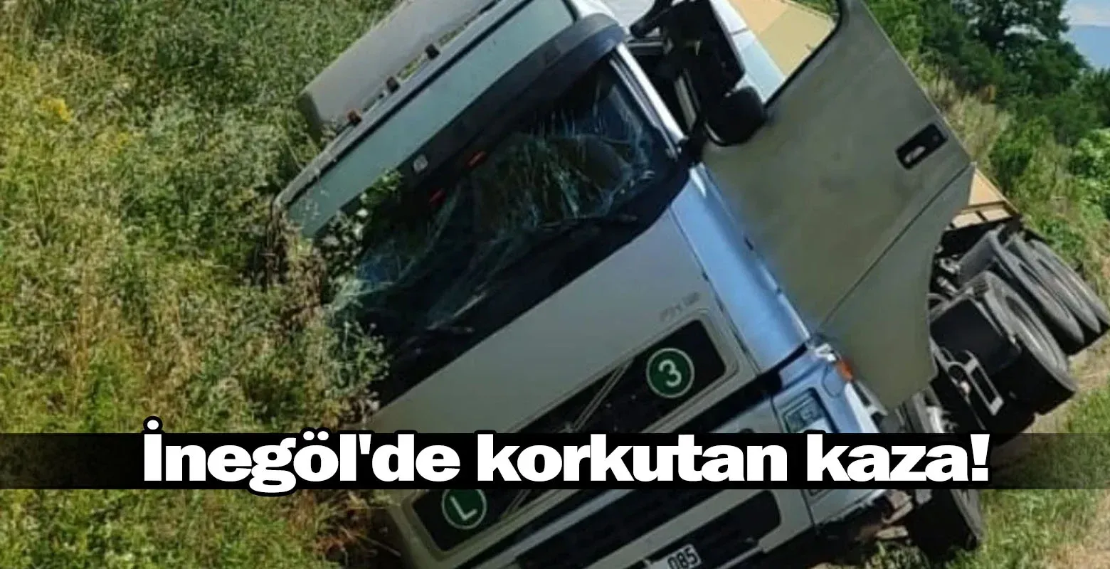 İnegöl'de korkutan kaza!
