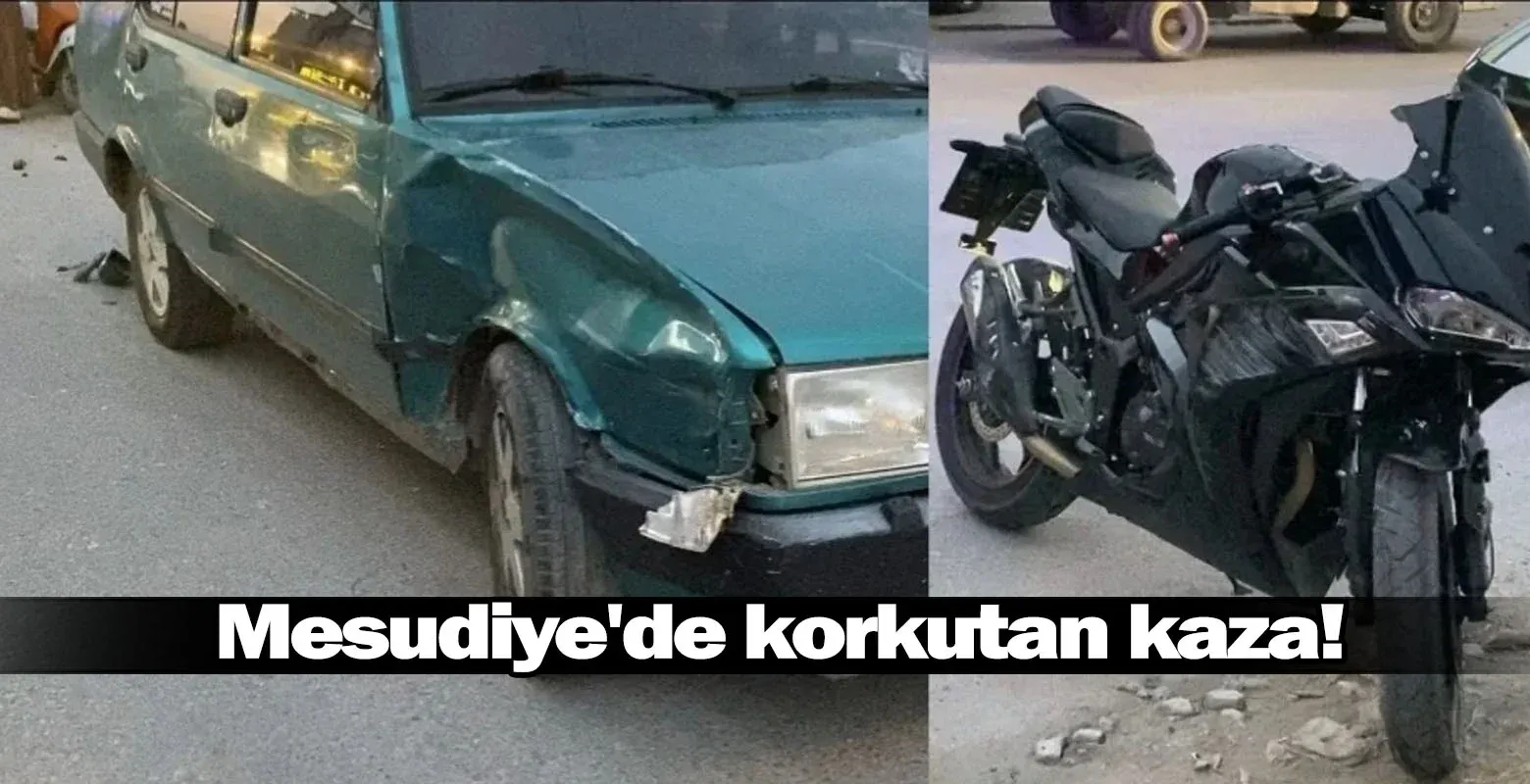 Mesudiye'de korkutan kaza!