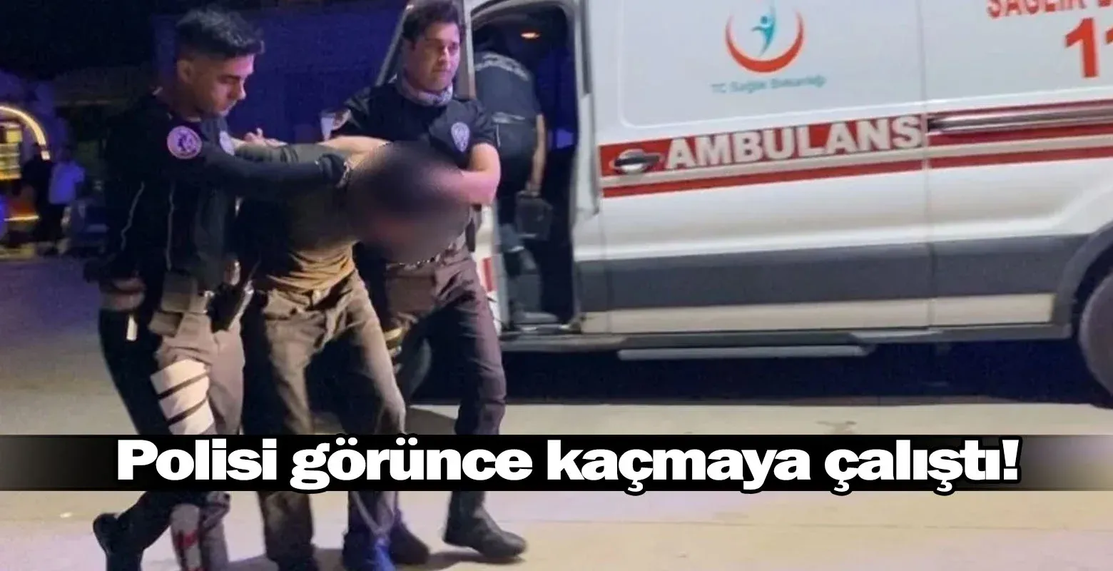 Yer: İnegöl... Polisi görünce kaçmaya çalıştı