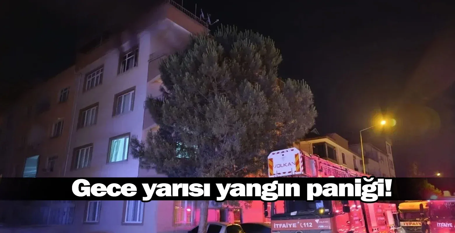 İnegöl'de gece yarısı yangın paniği!