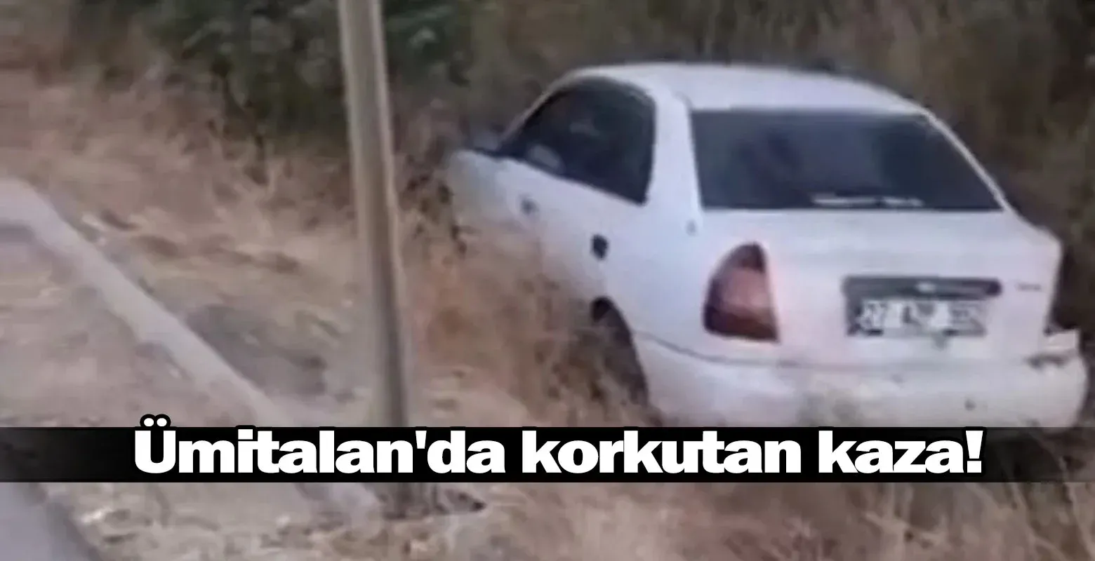 Ümitalan'da korkutan kaza!