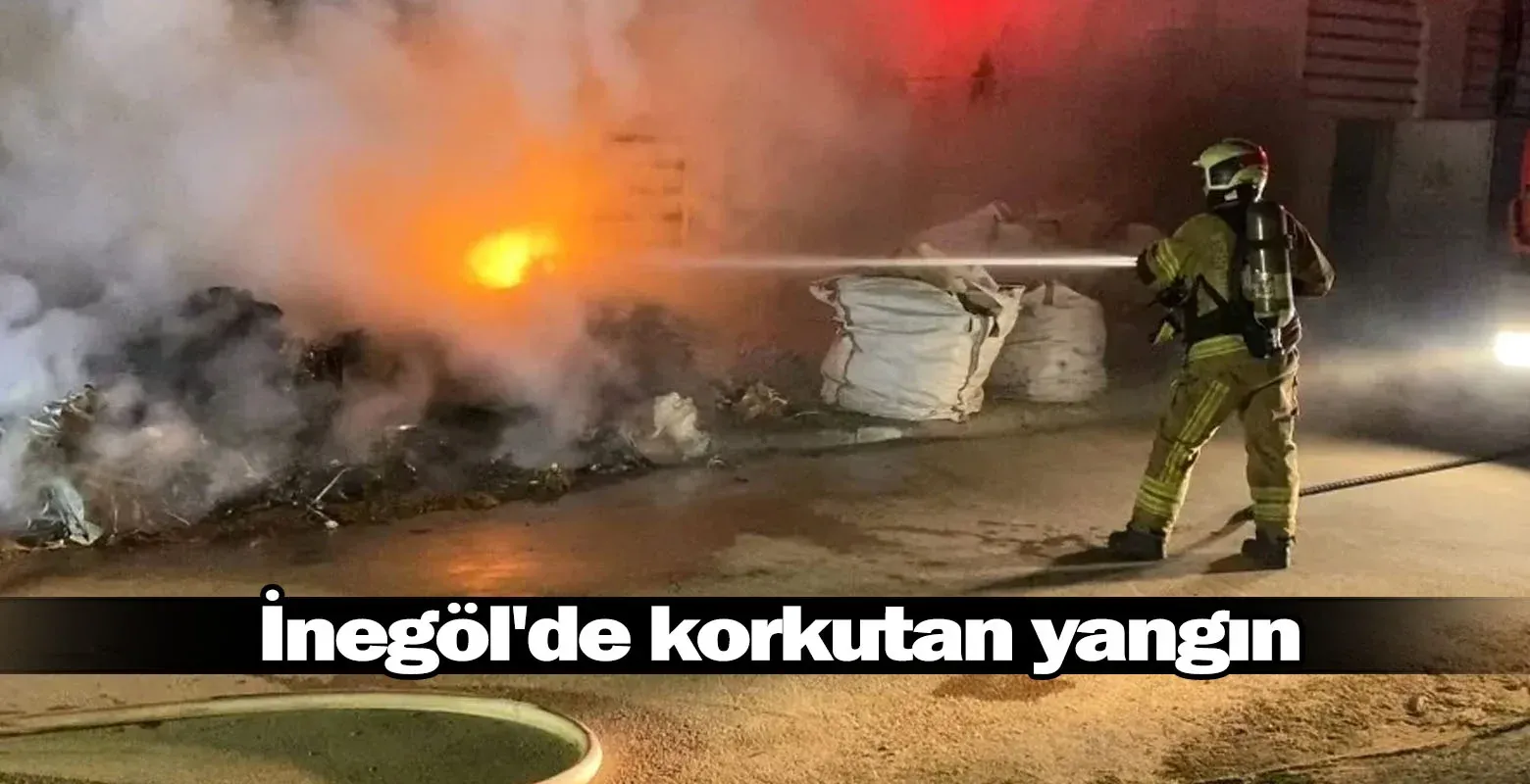 İnegöl'de korkutan yangın