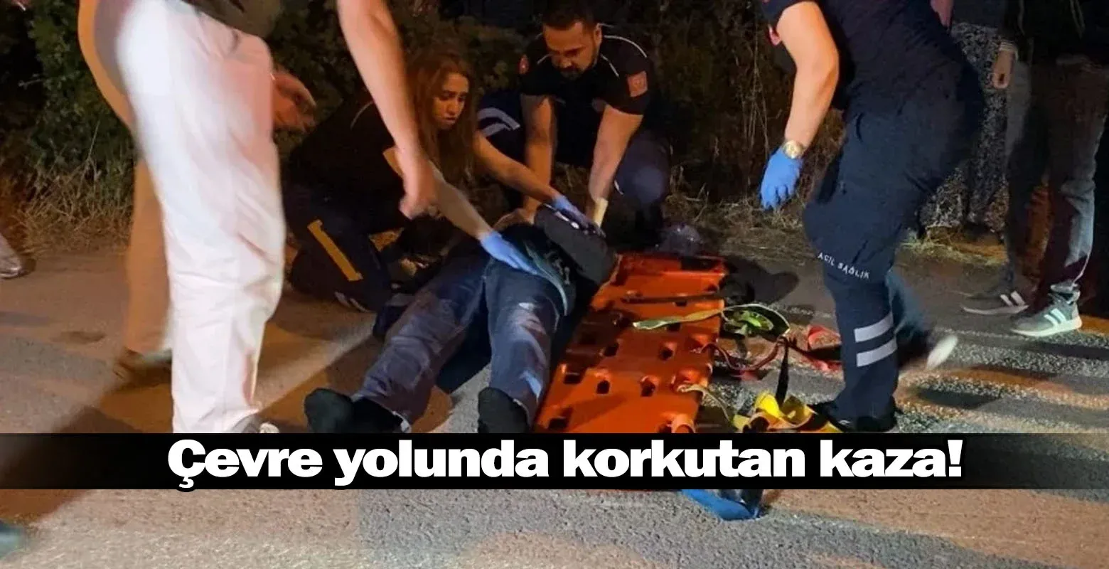 Çevre yolunda korkutan kaza!