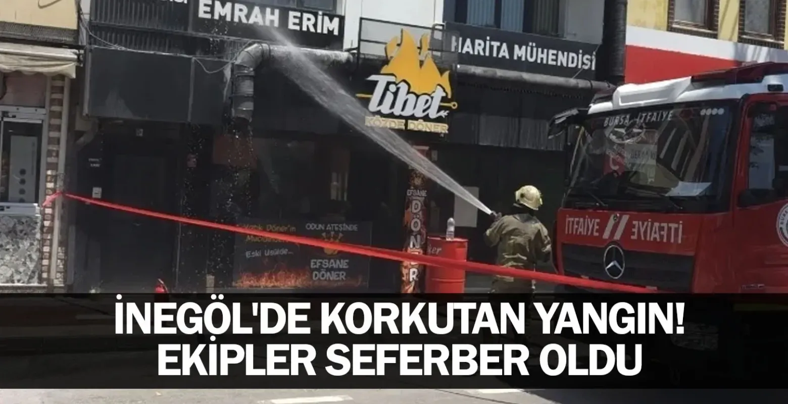 İnegöl'de korkutan yangın! Ekipler seferber oldu