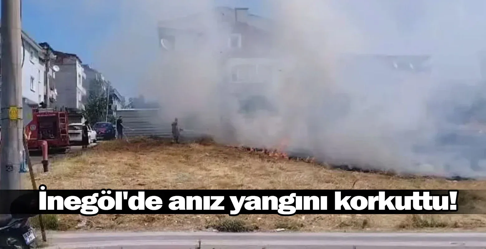 İnegöl'de anız yangını korkuttu!