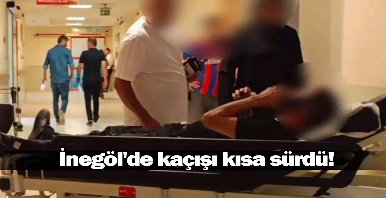 İnegöl'de kaçışı kısa sürdü!