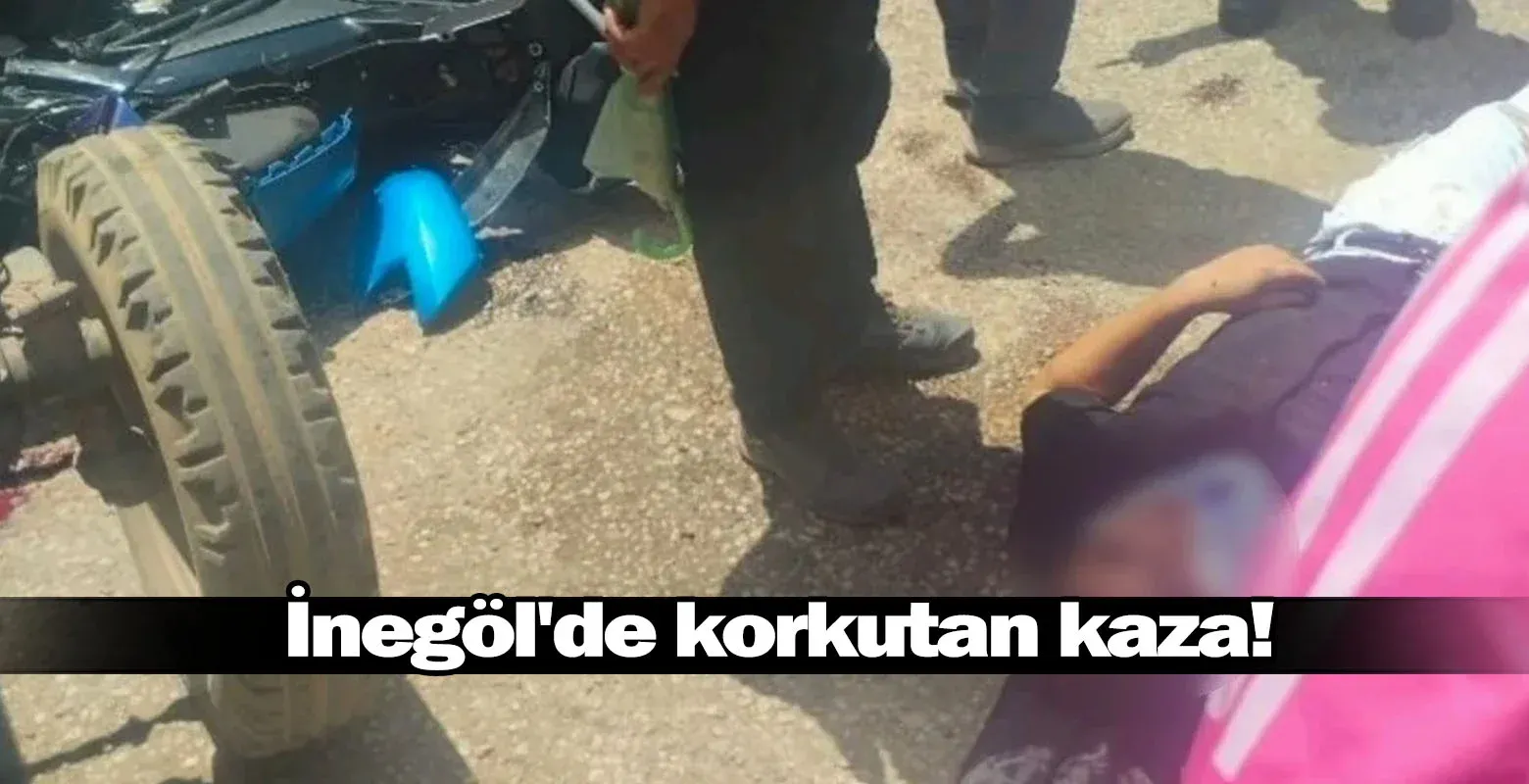 İnegöl'de korkutan kaza!