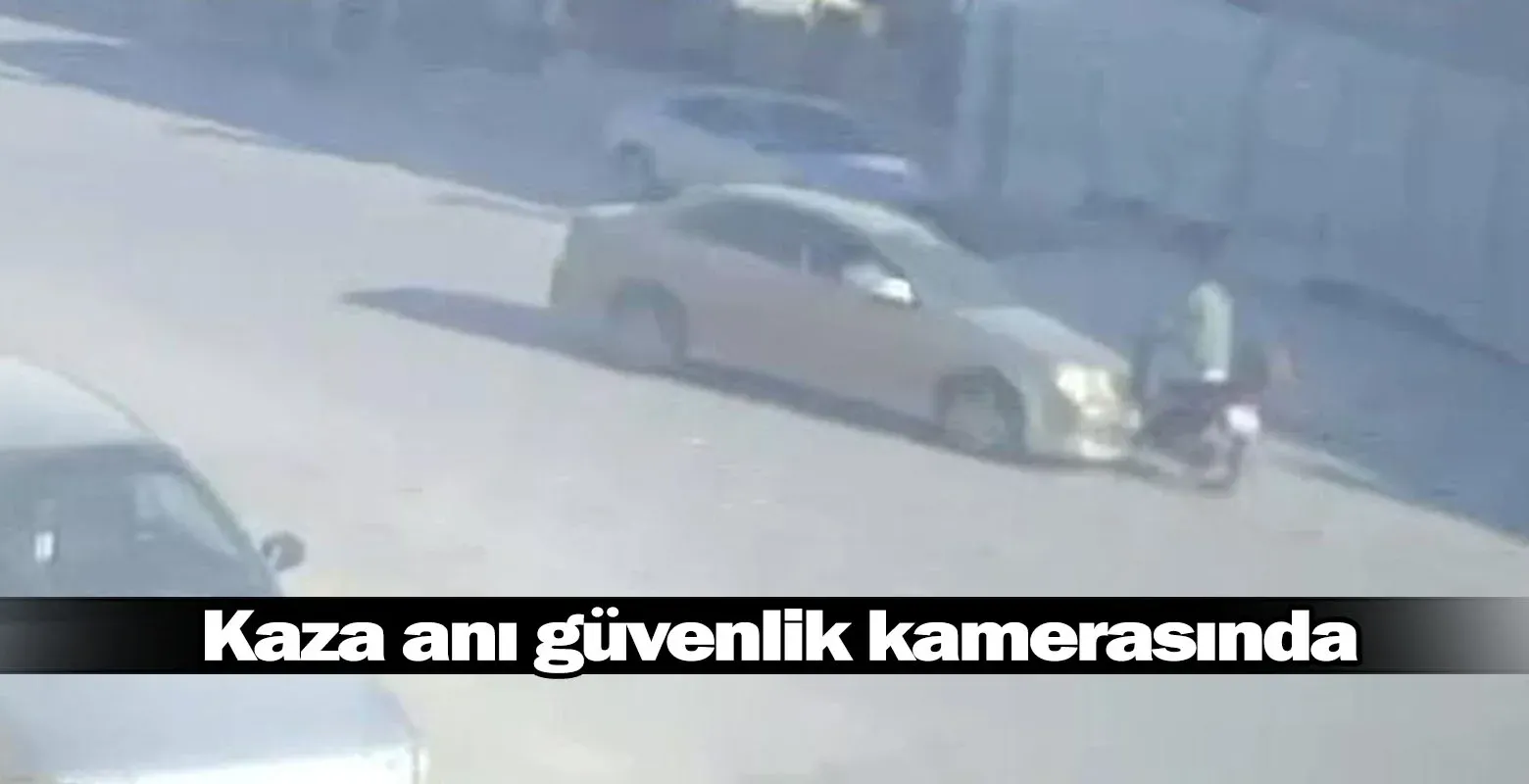 Kaza anı güvenlik kamerasında