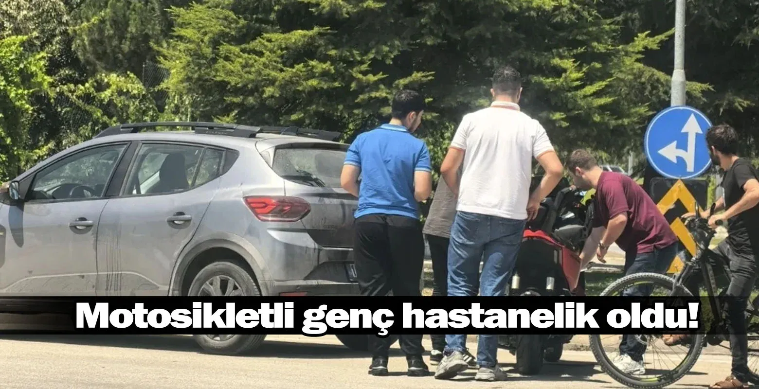 Motosikletli genç hastanelik oldu!