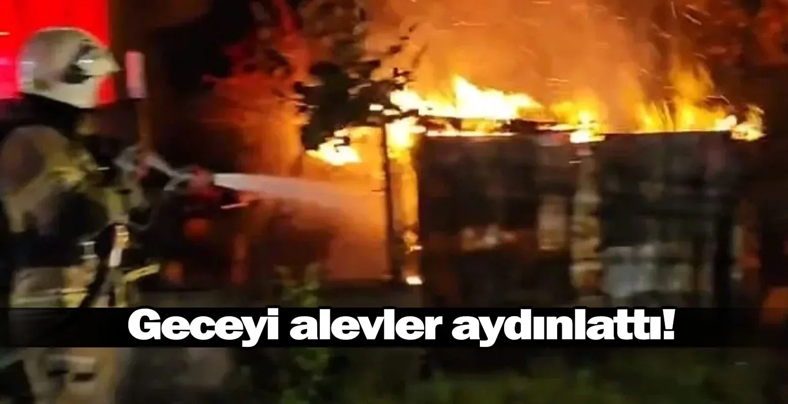 Geceyi alevler aydınlattı!