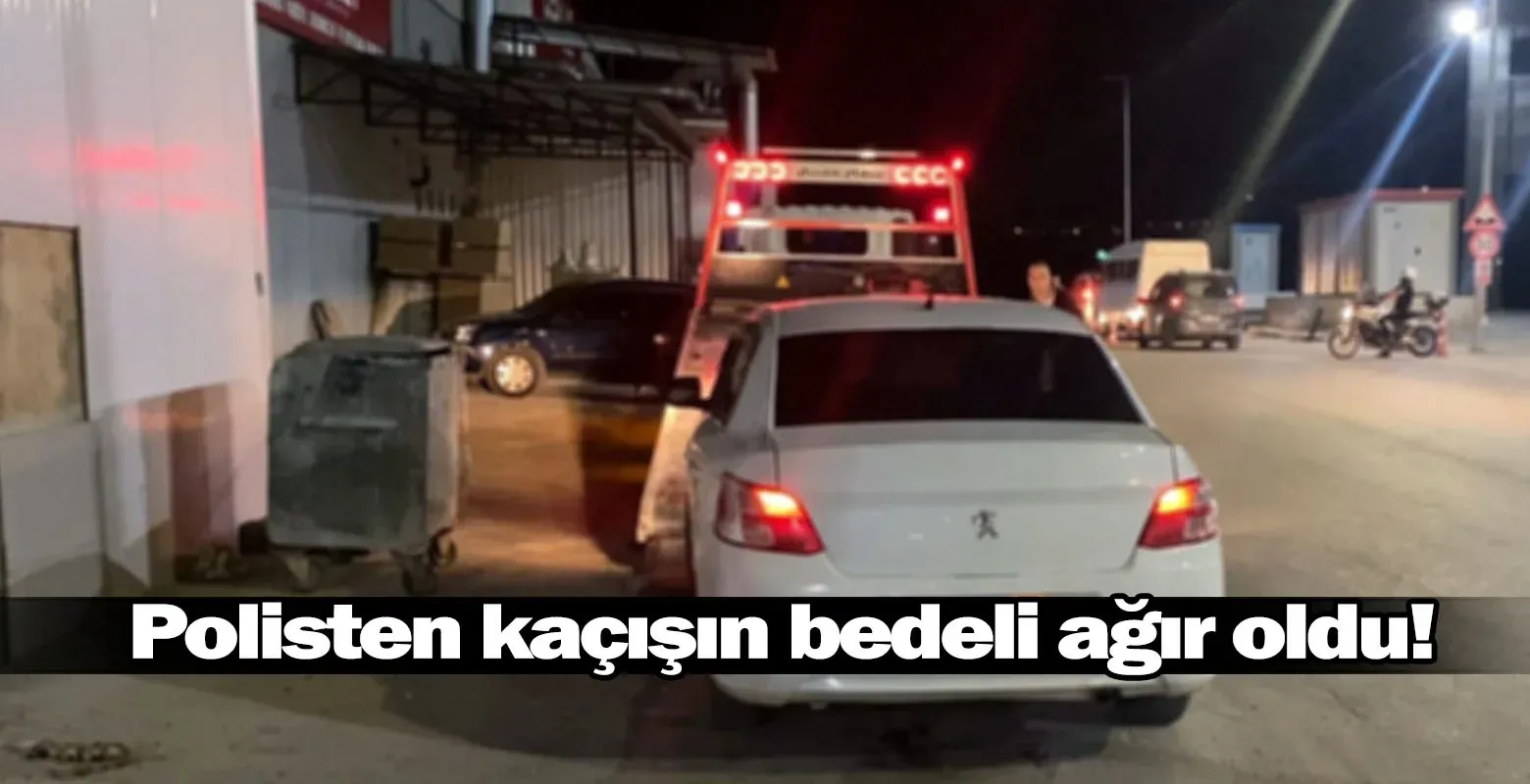 Polisten kaçışın bedeli ağır oldu!