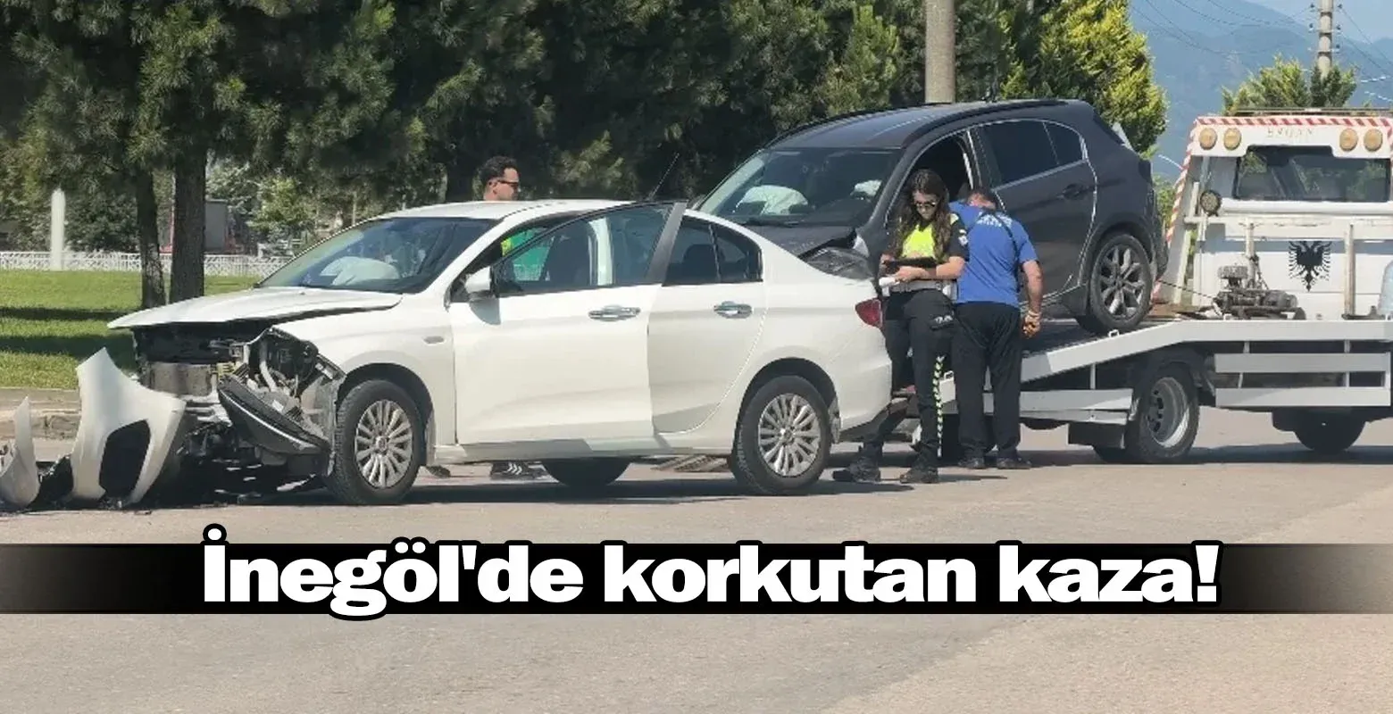İnegöl'de korkutan kaza!