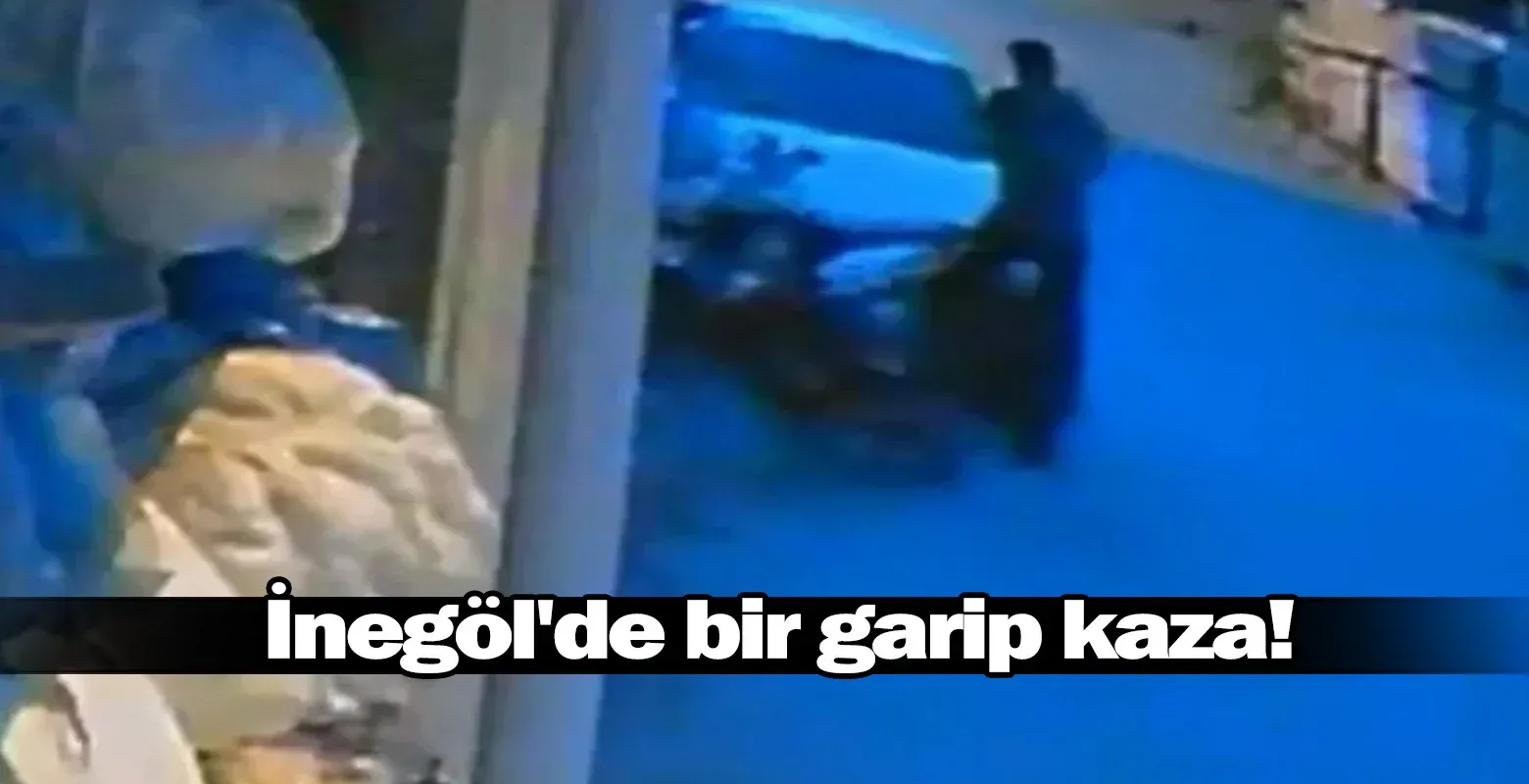 İnegöl'de bir garip kaza!