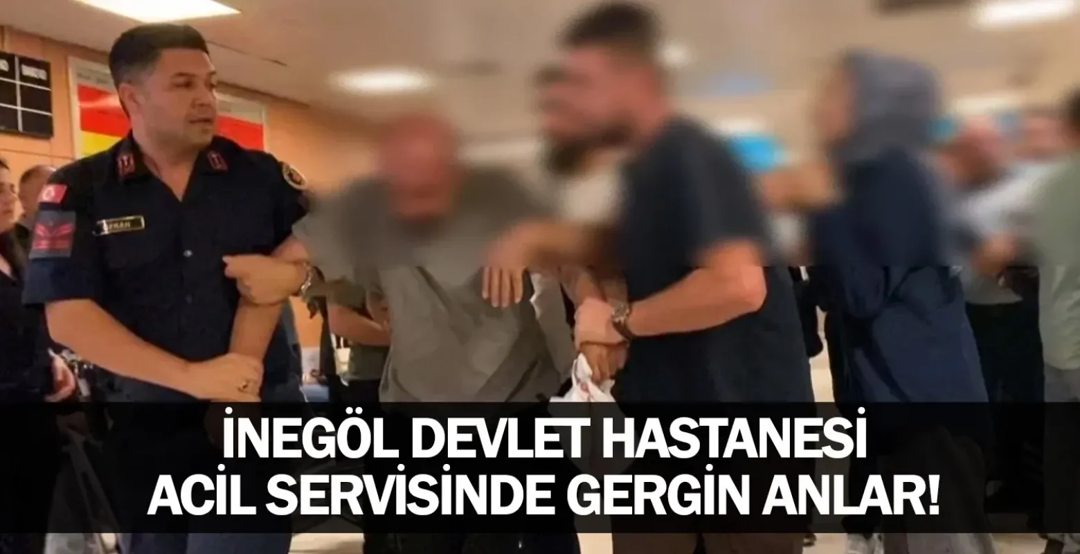 İnegöl Devlet Hastanesi acil servisinde gergin anlar!