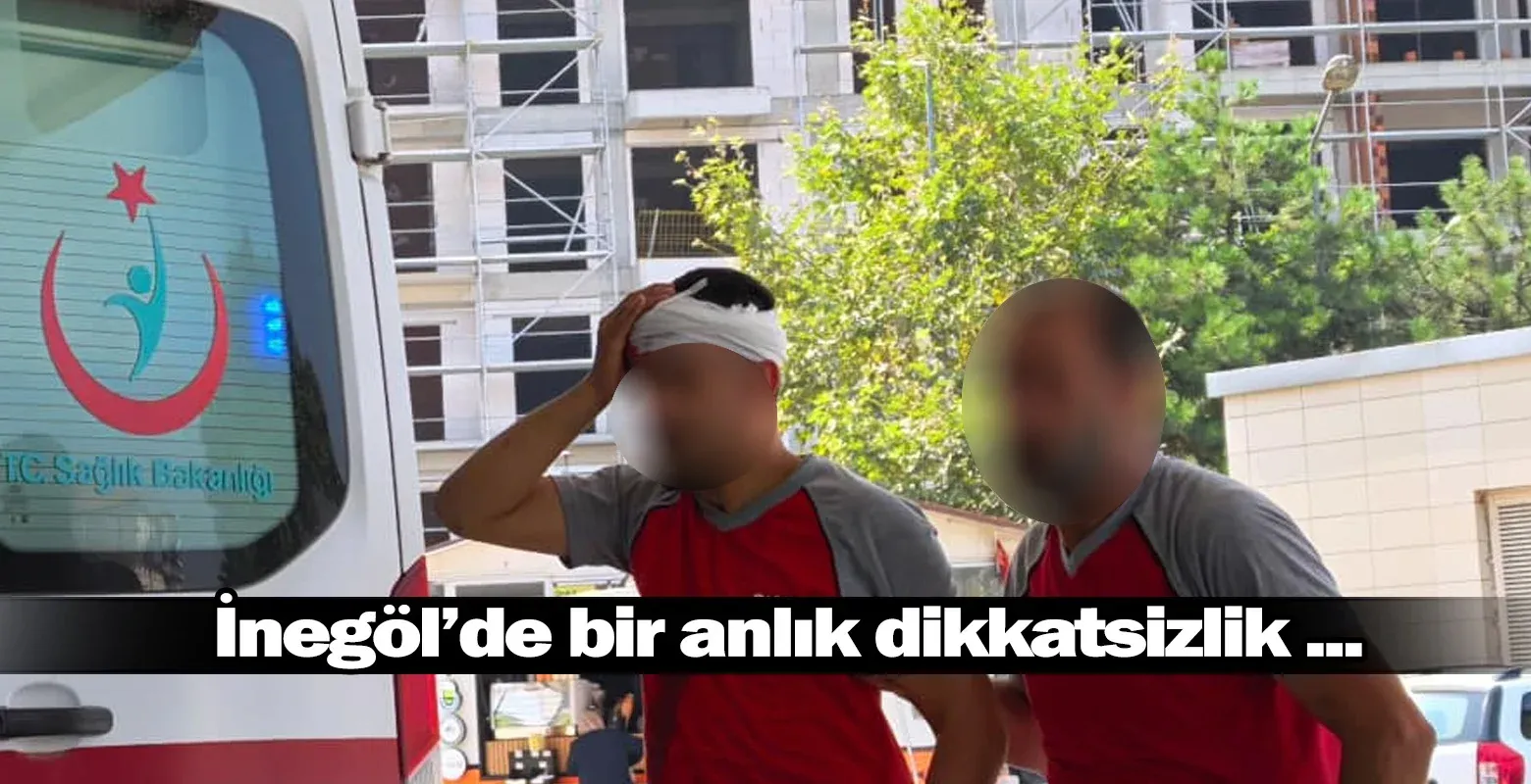 İnegöl'de bir anlık dikkatsizlik ...