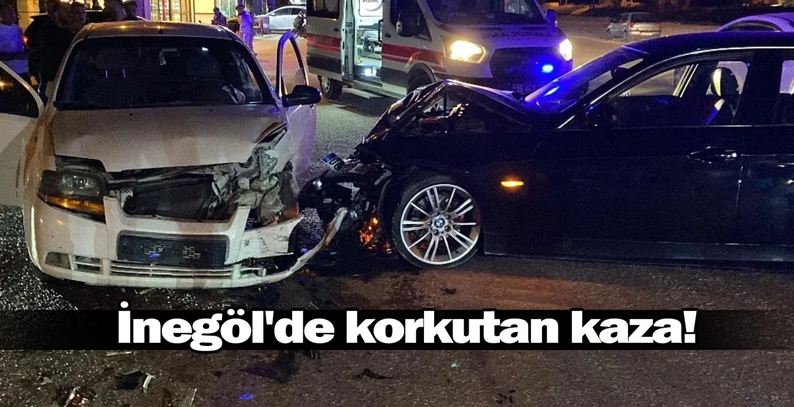 İnegöl'de korkutan kaza!