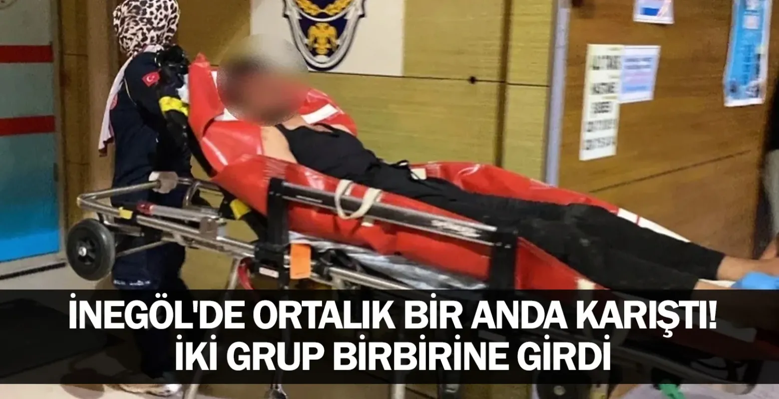İnegöl'de ortalık bir anda karıştı! İki grup birbirine girdi