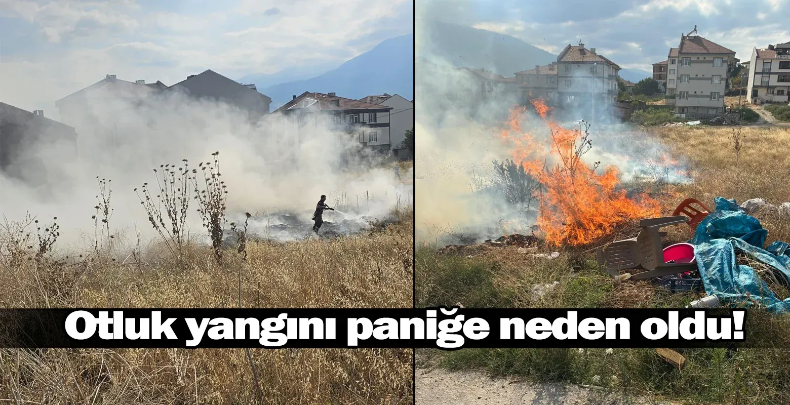 Otluk yangını paniğe neden oldu!