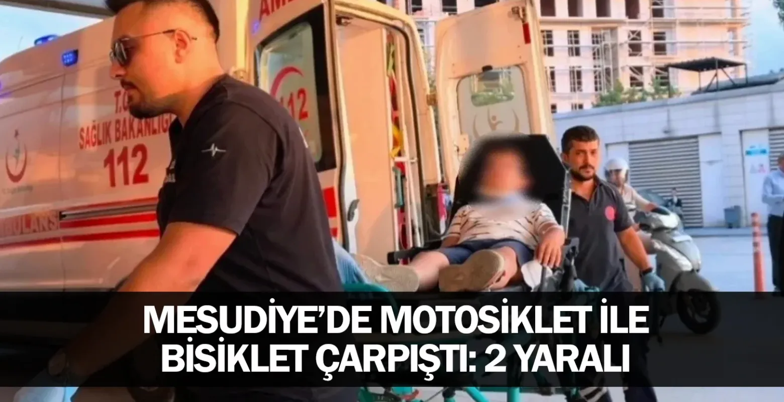 ​Mesudiye’de Motosiklet ile Bisiklet Çarpıştı: 2 Yaralı