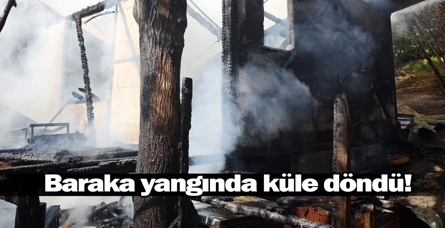 İnegöl'de baraka yangında küle döndü